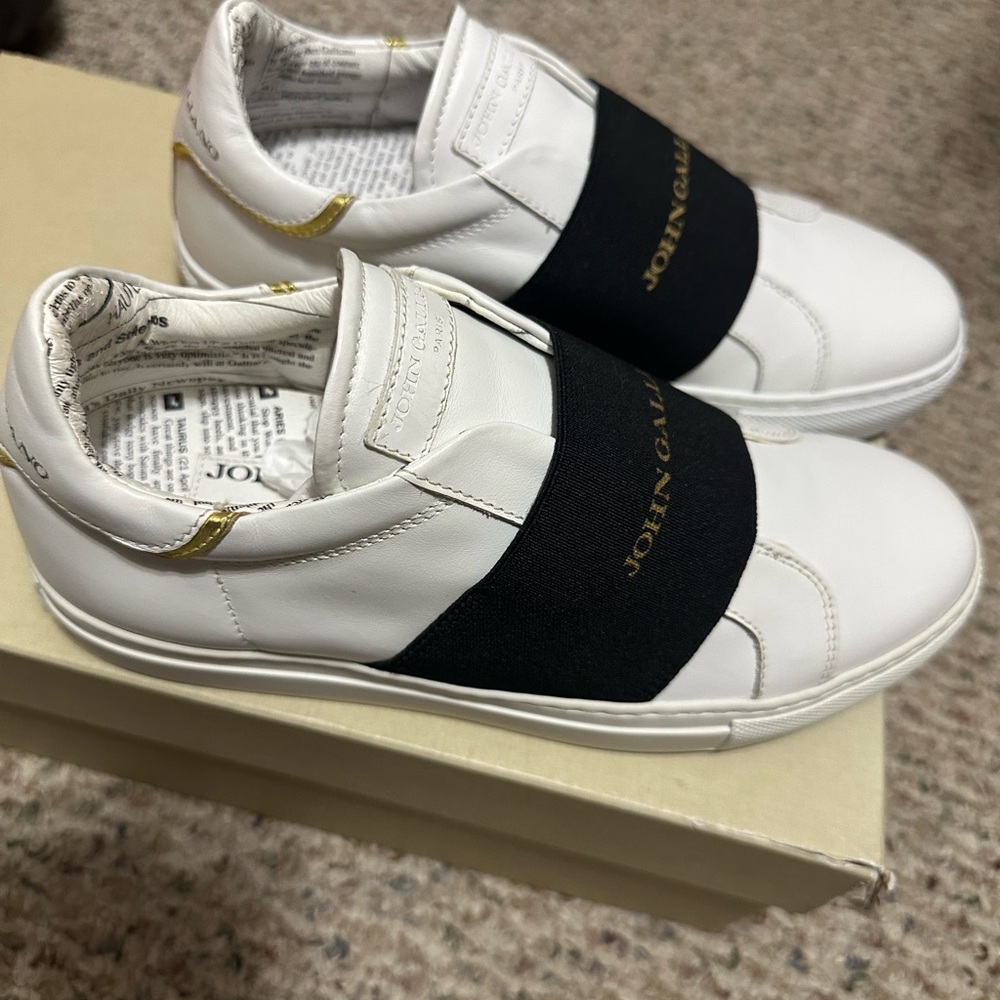 John Galliano Women’s Black And White Sneakers EU36 US6